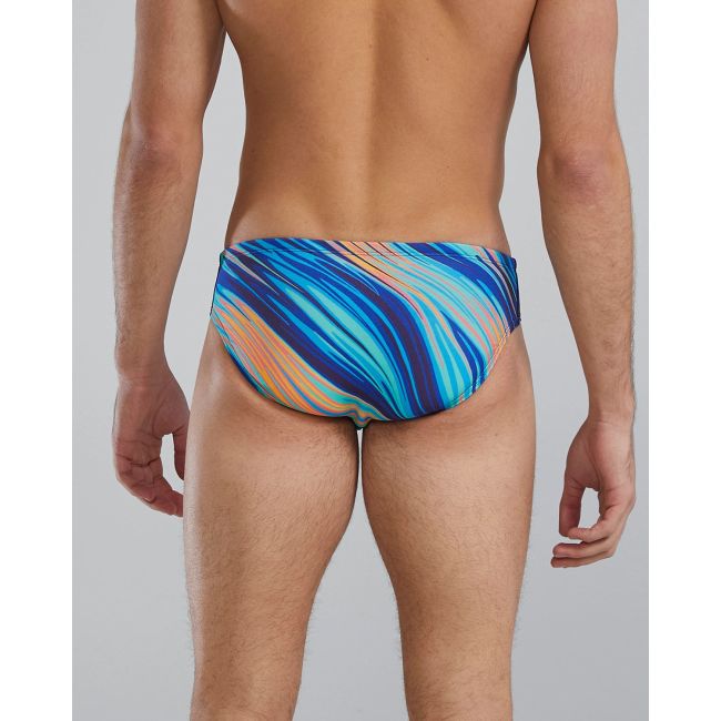Slip înot bărbați TYR Riptidal - turcoaz/portocaliu | rezistent clor