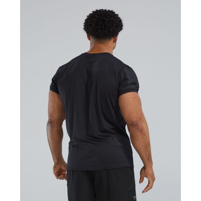 Tricou tehnic TYR Airtec Big Logo Tee - negru | respirabil