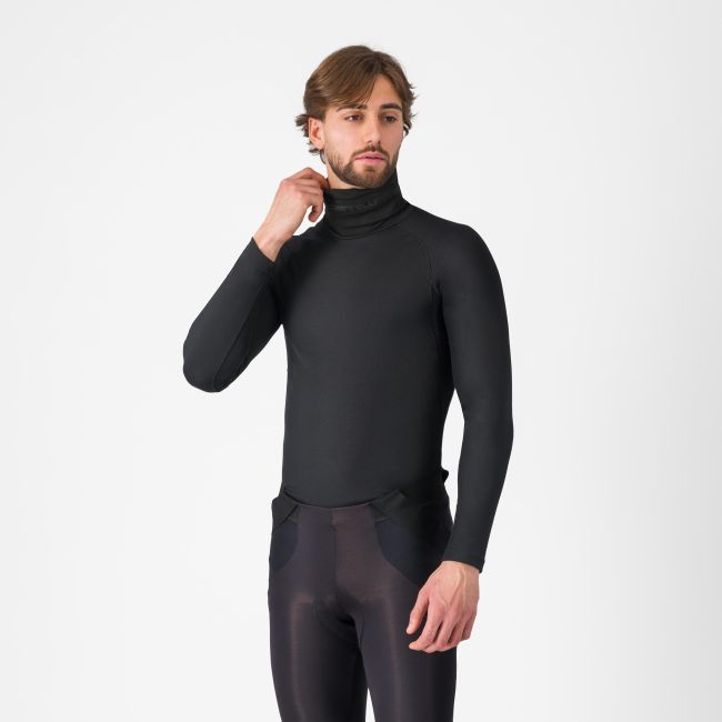 Bluză corp Castelli Flanders Neck Warm - negru | guler înalt termic