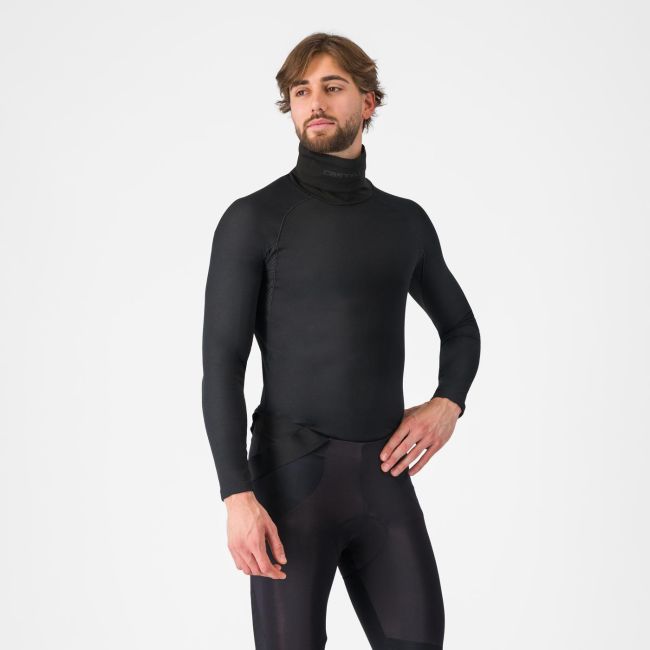 Bluză corp Castelli Flanders Neck Warm - negru | guler înalt termic