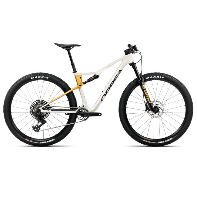 Orbea OIZ M21 (2026) - bicicletă MTB XC full suspension - Ivory White (Gloss)  |  Bumblebee Yellow (Matt)