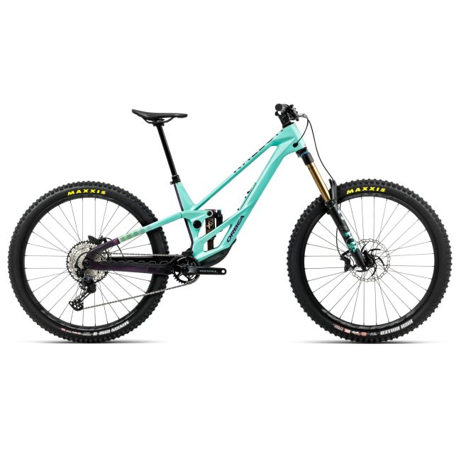 Orbea RALLON E10 (2026) - bicicletă MTB Enduro full suspension - Aloha Green  |  Fantasy Purple Carbon View (Gloss) - Lungime chainstay 442 mm