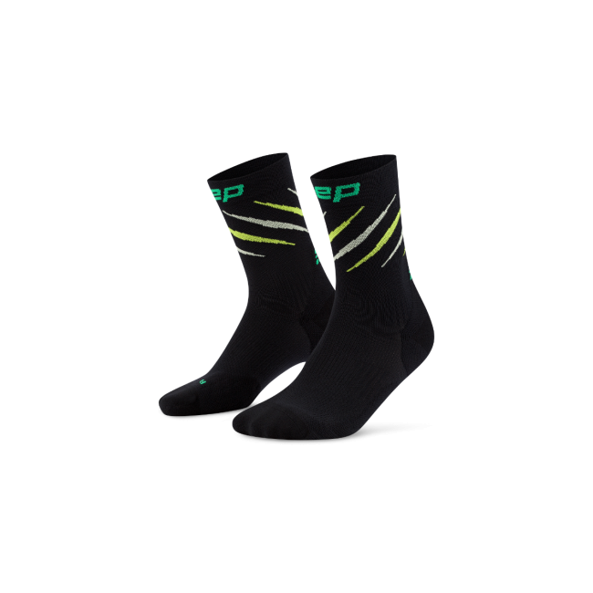 Șosete compresie medii CEP Core Run Edition Claws W - negru/verde | alergare