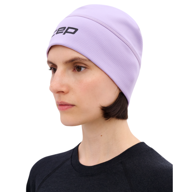 Căciulă alergare termală CEP Core Run Thermal Beanie | protecție vânt - liliac