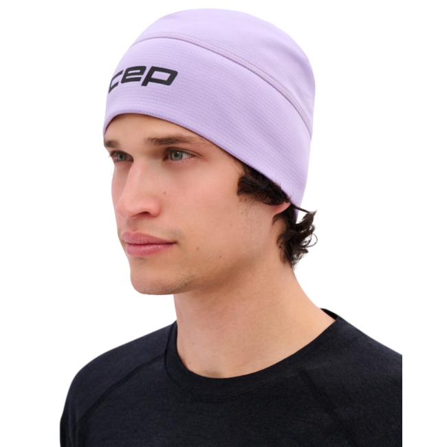Căciulă alergare termală CEP Core Run Thermal Beanie | protecție vânt - liliac