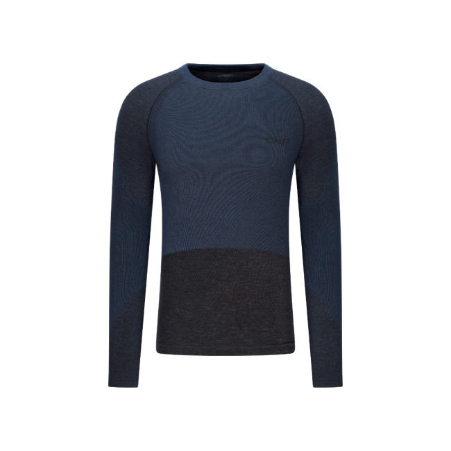 Bluză tehnică CEP Ski Merino Base Layer mânecă lungă | lână merino - black