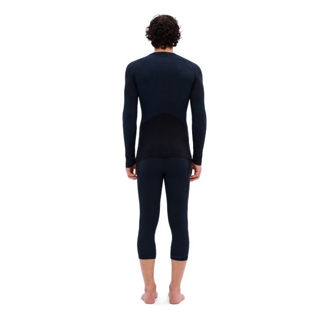 Bluză tehnică CEP Ski Merino Base Layer mânecă lungă | lână merino - black