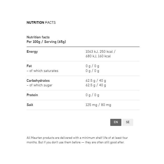 Maurten - gel - Gel 160 - 12 x 65g