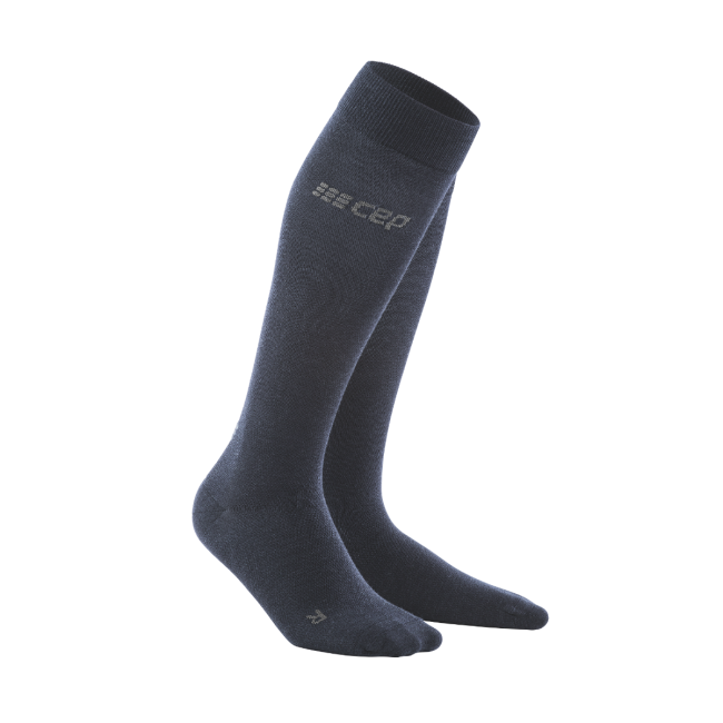 Șosete Compresie Înalte CEP Alllday Recovery Socks - albastru închis | Recuperare Rapidă
