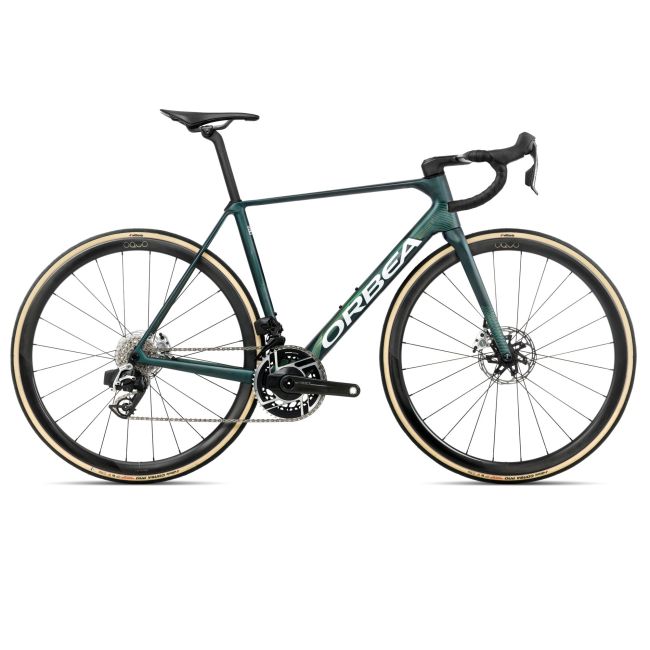 Orbea ORCA M11eLTD PWR (2026) - bicicletă șosea race - Escape Green  |  Carbon View Matt