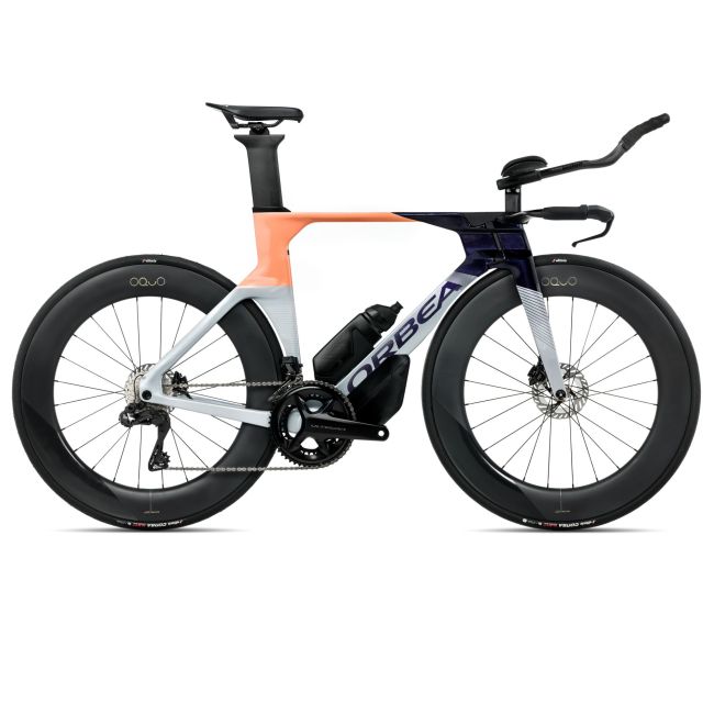Orbea ORDU M20iLTD (2026) - bicicletă șosea triatlon - Halo Silver  |  Tanzanite  |  Orange Cloud (Gloss)