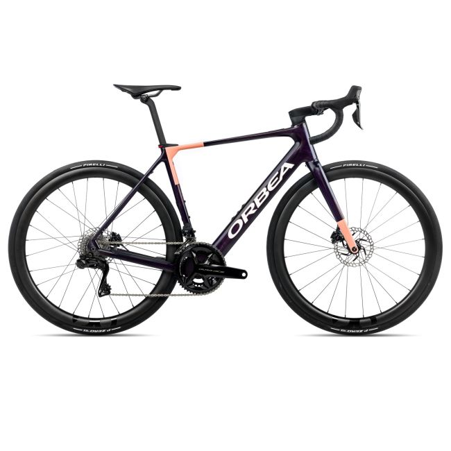 Orbea GAIN M10i (2026) - bicicletă electrică șosea - Fantasy Purple Carbon View (Gloss)  |  Orange Cloud (Matt)