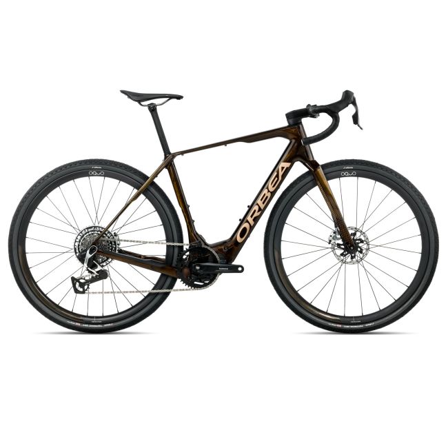 Orbea DENNA M11e (2026) - bicicletă electrică gravel - Caramel C. View (Gloss)  |  Metallic Gold (Gloss)