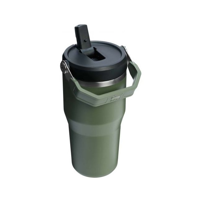 Stanley - termos tip sticla cu pai - IceFlow™ Flip Straw Tumbler - 0.6L - alb frost