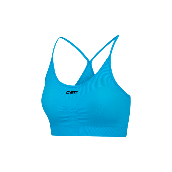 Bustieră alergare CEP Core Run Light Support Bra | susținere ușoară - light blue