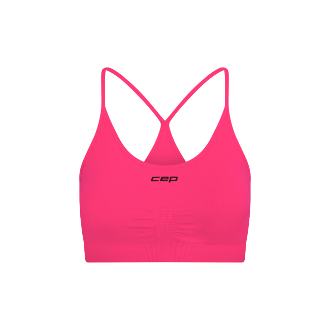 Bustieră alergare CEP Core Run Light Support Bra | susținere ușoară - pink