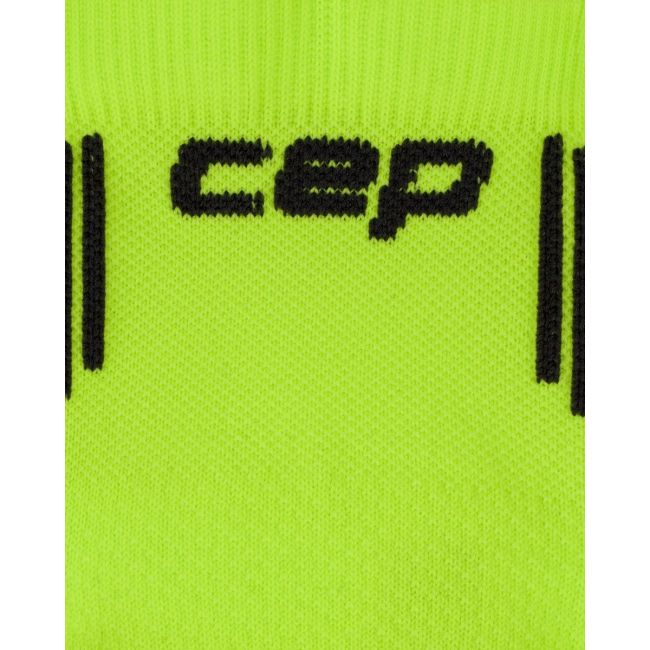 Șosete compresie alergare CEP Run 5.0 Low Cut - lime/negru | recuperare îmbunătățită