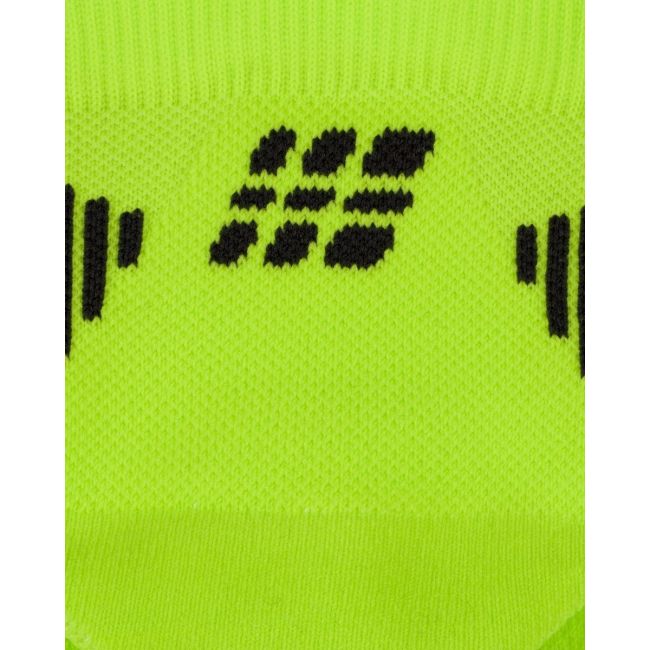 Șosete compresie alergare CEP Run 5.0 Low Cut - lime/negru | recuperare îmbunătățită