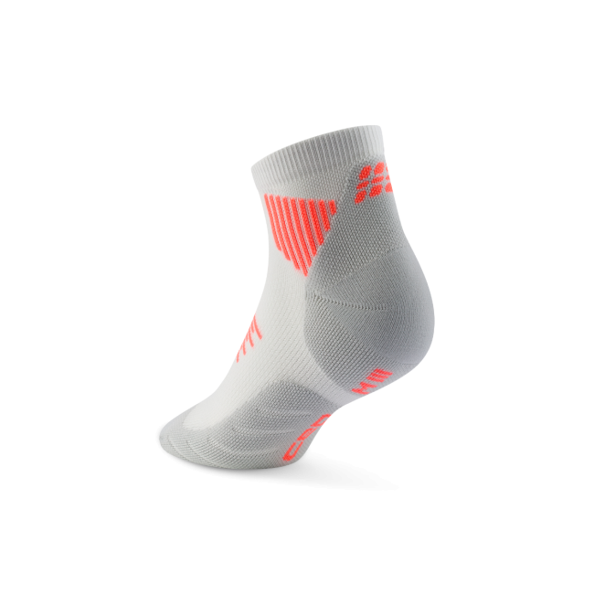 Șosete compresie alergare CEP Run 5.0 Low Cut - coral neon | recuperare îmbunătățită