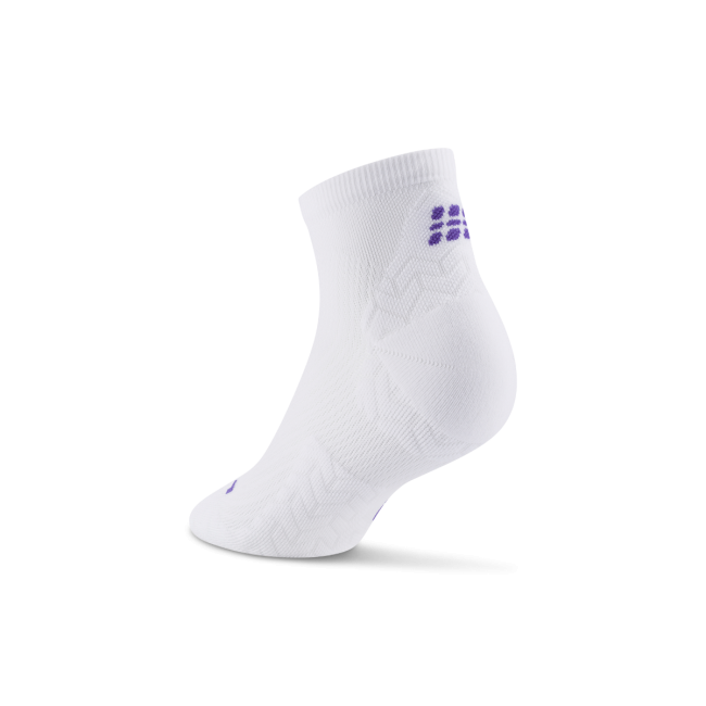 Șosete compresie scurte CEP Run Ultralight 4.0 - alb | tehnologie germană