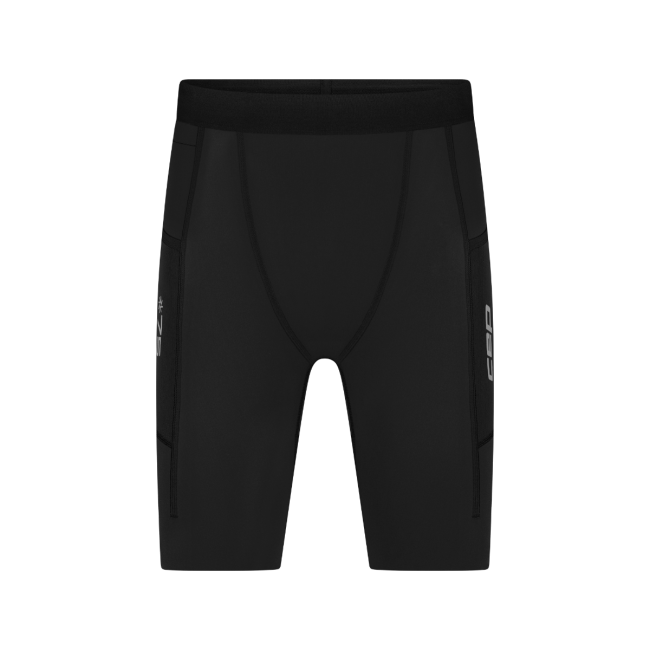 Pantaloni scurți alergare CEP Pro Run Ultralight Cargo | compresie ușoară - black