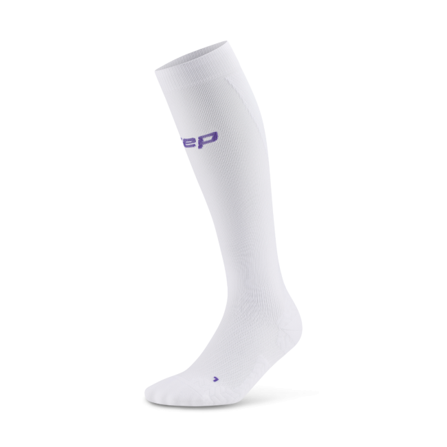 Șosete compresie înalte CEP Run Ultralight 4.0 femei - alb