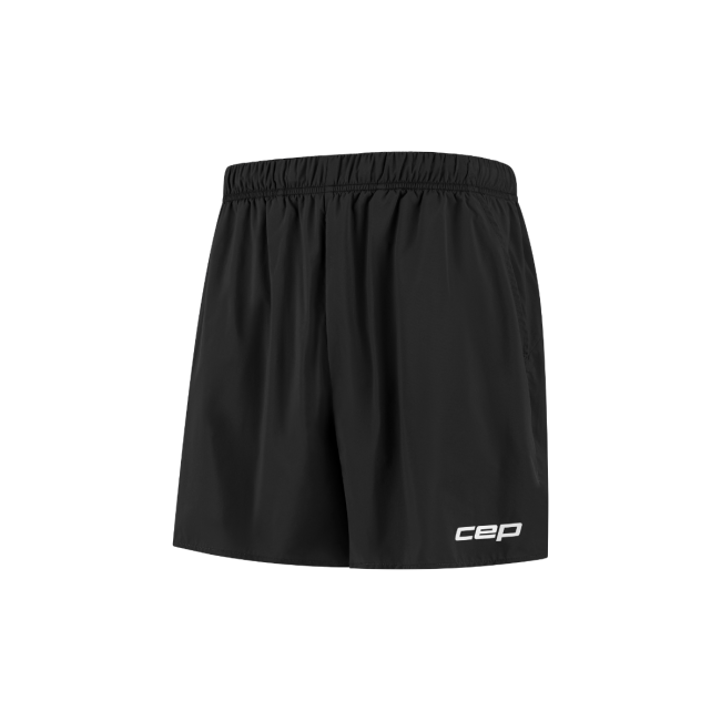Pantaloni scurți alergare CEP Core Run Loose Fit - negru | rezistenți vânt