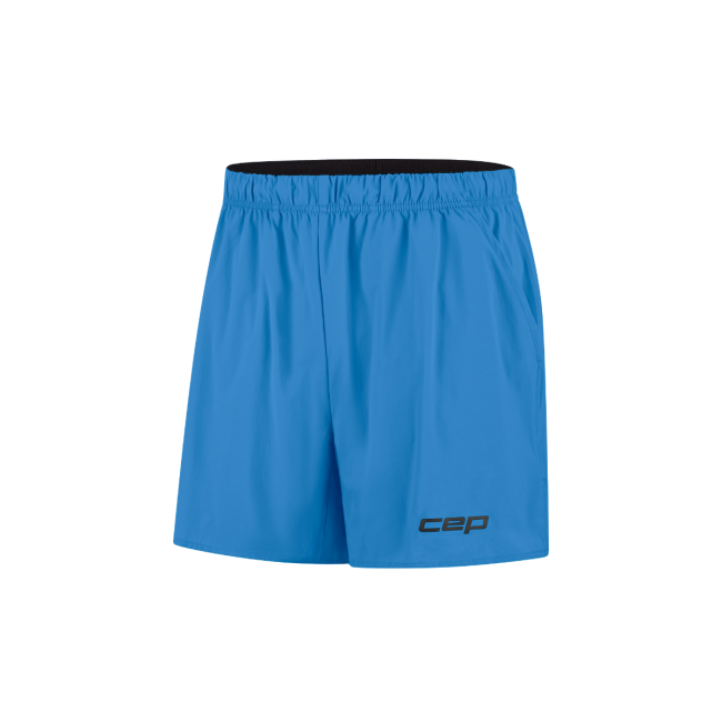 Pantaloni scurți alergare CEP Core Run Loose Fit - albastru | rezistenți vânt