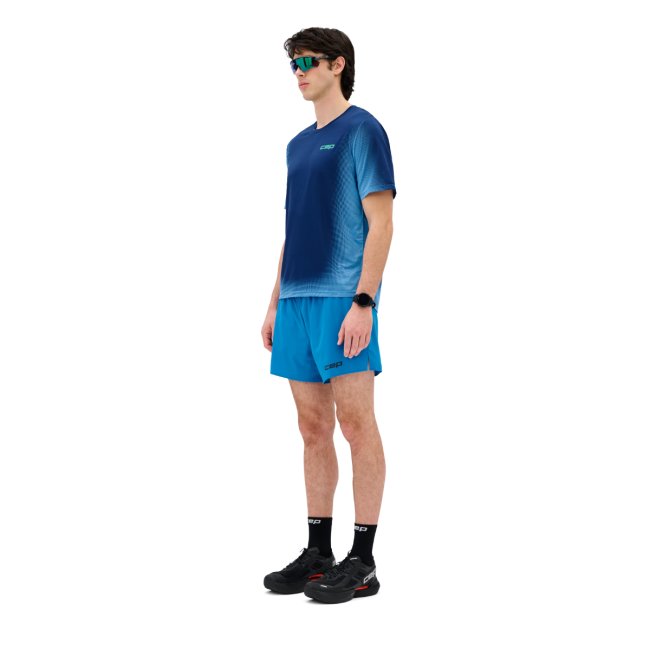 Pantaloni scurți alergare CEP Core Run Loose Fit - albastru | rezistenți vânt
