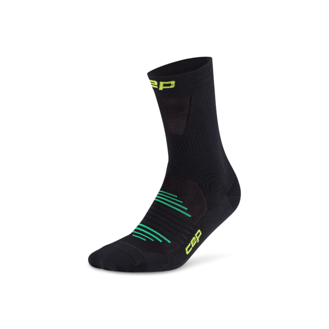 Șosete compresie CEP Pro Run Ultralight Mid Cut - negru | alergare performanță