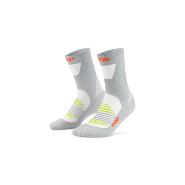 Șosete compresie CEP Pro Run Ultralight Mid Cut - gri | alergare performanță