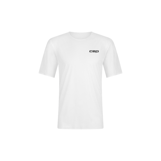 Tricou alergare CEP Pro Run Ultralight - alb | ultraușor bărbați