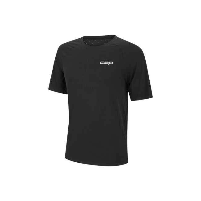Tricou alergare CEP Run Ultralight 3.0 - negru | ultraușor seamless