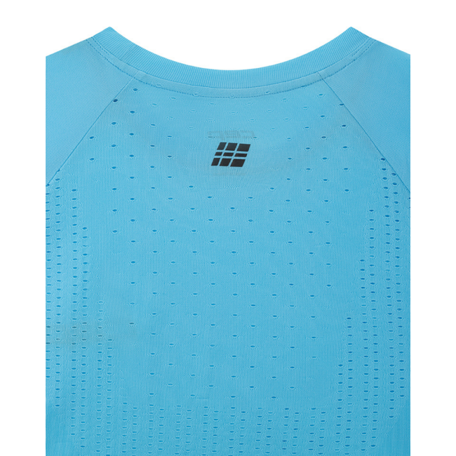 Tricou alergare CEP Run Ultralight 3.0 - albastru deschis | ultraușor seamless