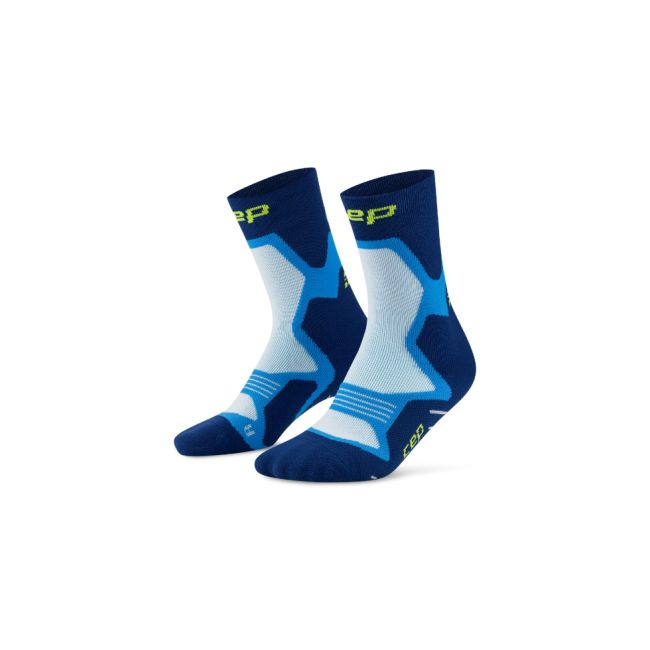 Șosete alergare CEP Core Run Cushion Mid Cut - albastru | compresie