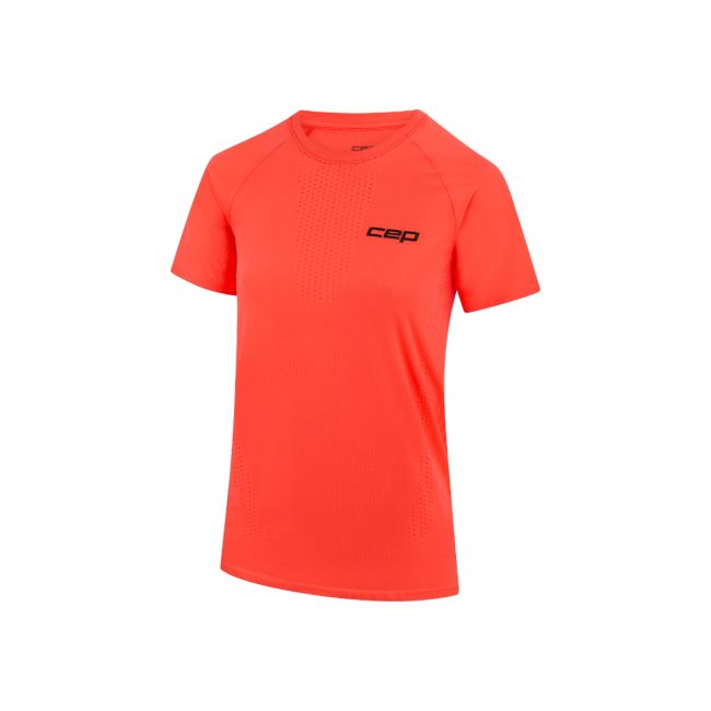 Tricou CEP Core Run Ultralight SS - portocaliu neon coral | respirabil