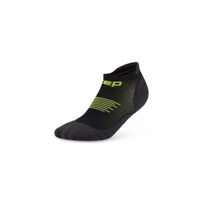 Șosete compresie CEP Core Run No Show - negru/verde lime | suport