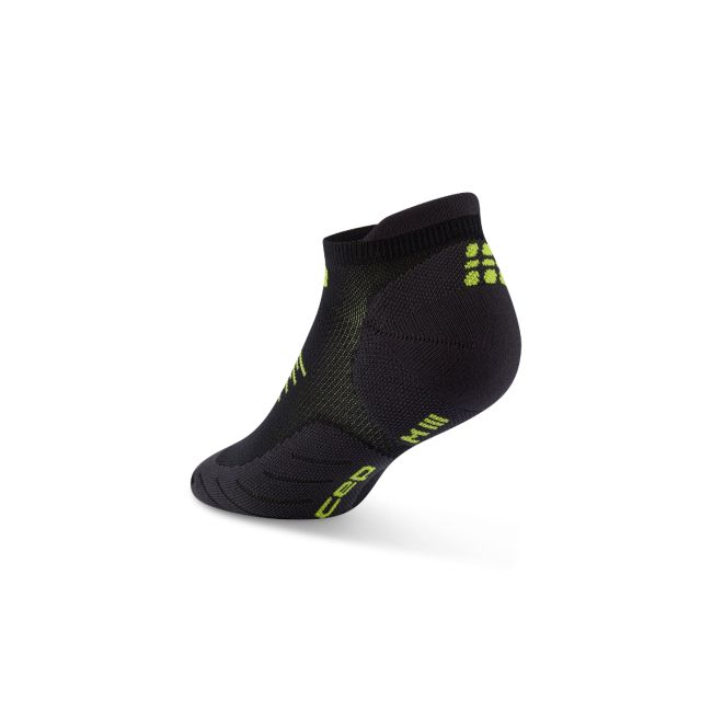 Șosete compresie CEP Core Run No Show - negru/verde lime | suport