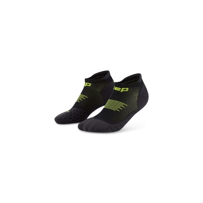 Șosete compresie CEP Core Run No Show - negru/verde lime | suport