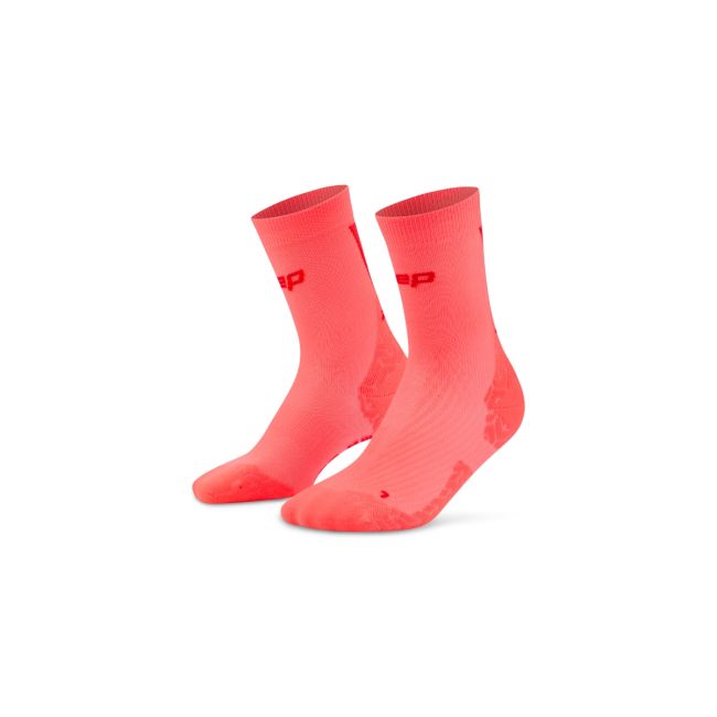 Șosete compresie CEP Run Ultralight 4.0 - coral neon/roșu | răcire