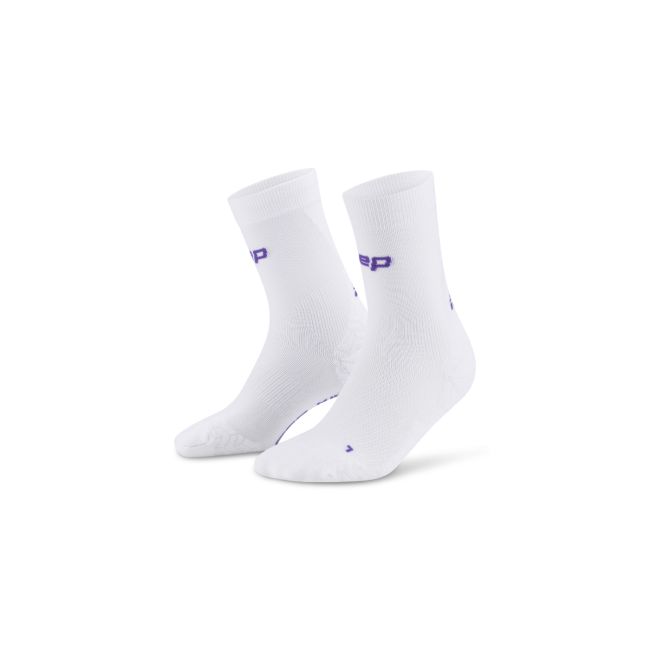 Șosete compresie CEP Run Ultralight 4.0 - alb | răcire