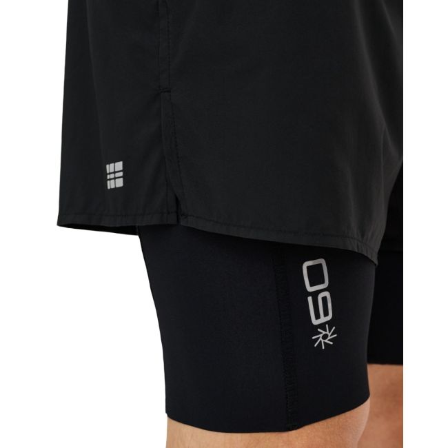 Pantaloni scurți CEP Core Run 2in1 - negru | compresie & stabilitate