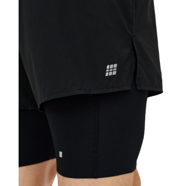 Pantaloni scurți CEP Core Run 2in1 - negru | compresie & stabilitate