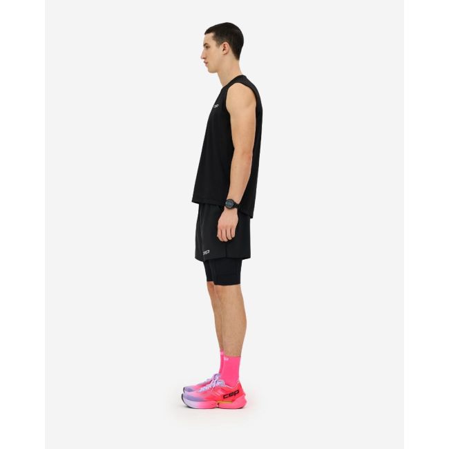Pantaloni scurți CEP Core Run 2in1 - negru | compresie & stabilitate