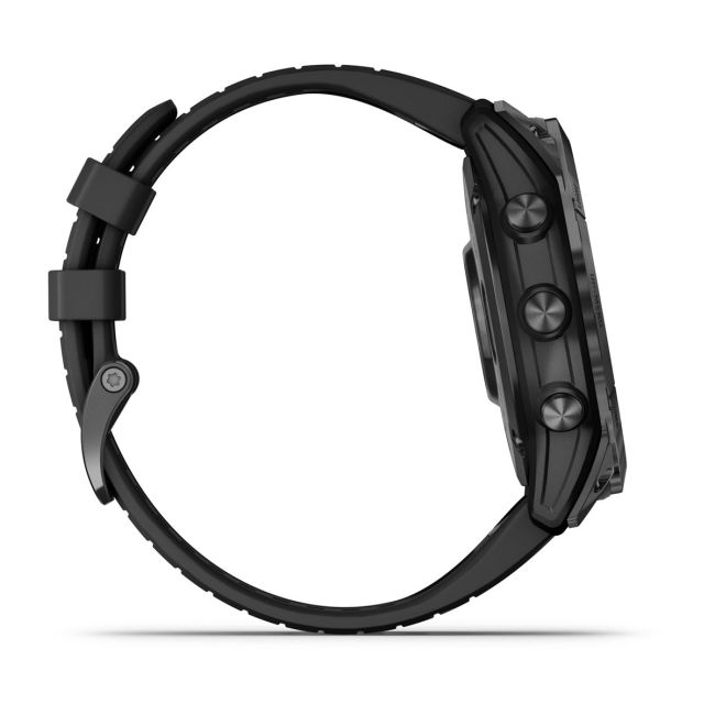 Garmin fenix 7X Pro – Ediţia Sapphire Solar | Titan DLC Carbon Grey, curea neagră