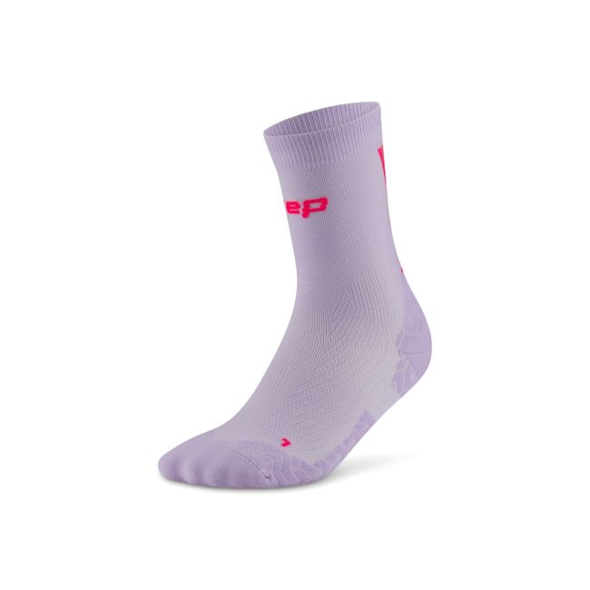 Șosete Compresie Alergare CEP Run Ultralight 4.0 Mid Cut - lila/roz | Damă