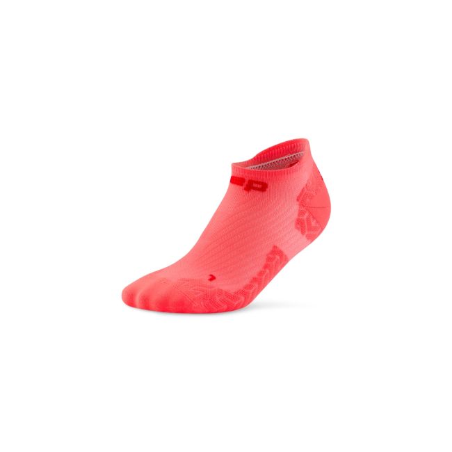 Șosete compresie alergare CEP Run Ultralight 4.0 - corai neon | roșu