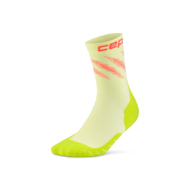 Șosete compresie CEP Elliptic - lime/coral neon | Stabilitate