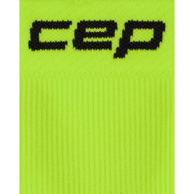 Șosete compresie mid cut CEP Run 5.0 - lime/negru | stabilitate și performanță