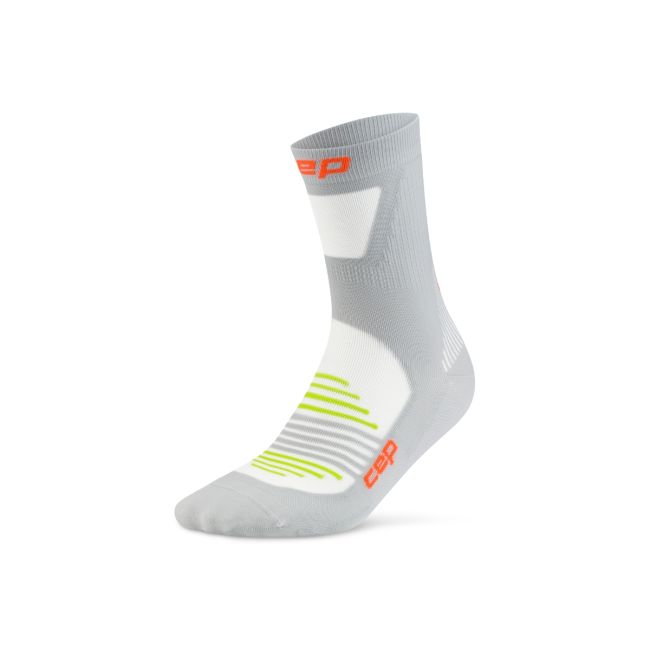 Șosete compresie alergare CEP Pro Run Ultralight Mid Cut - gri | ultraușoare